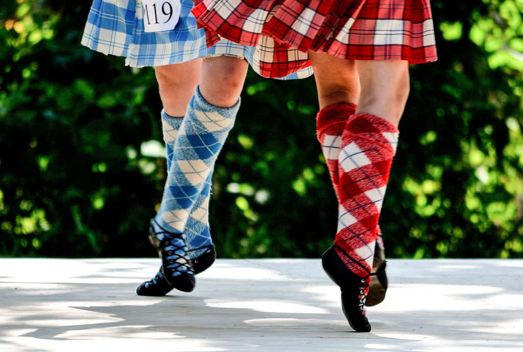 Highland Dancers in kilts