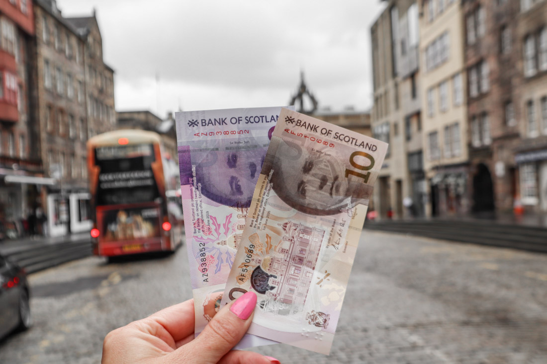 Twenty Ten Pound Notes Money Royal Mile Edinburgh