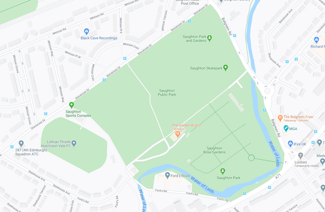 Saughton Park Edinburgh Map