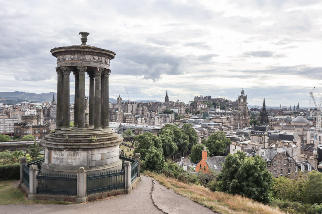Edinburgh city centre airbnbs Calton Hill views