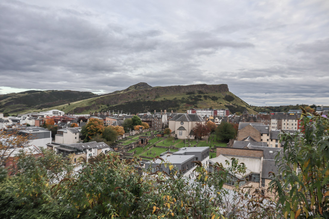 Arthurs Seat Edinburgh Autumn Rain_