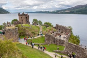 Crowds at Urquhart Castle Beside Loch Ness