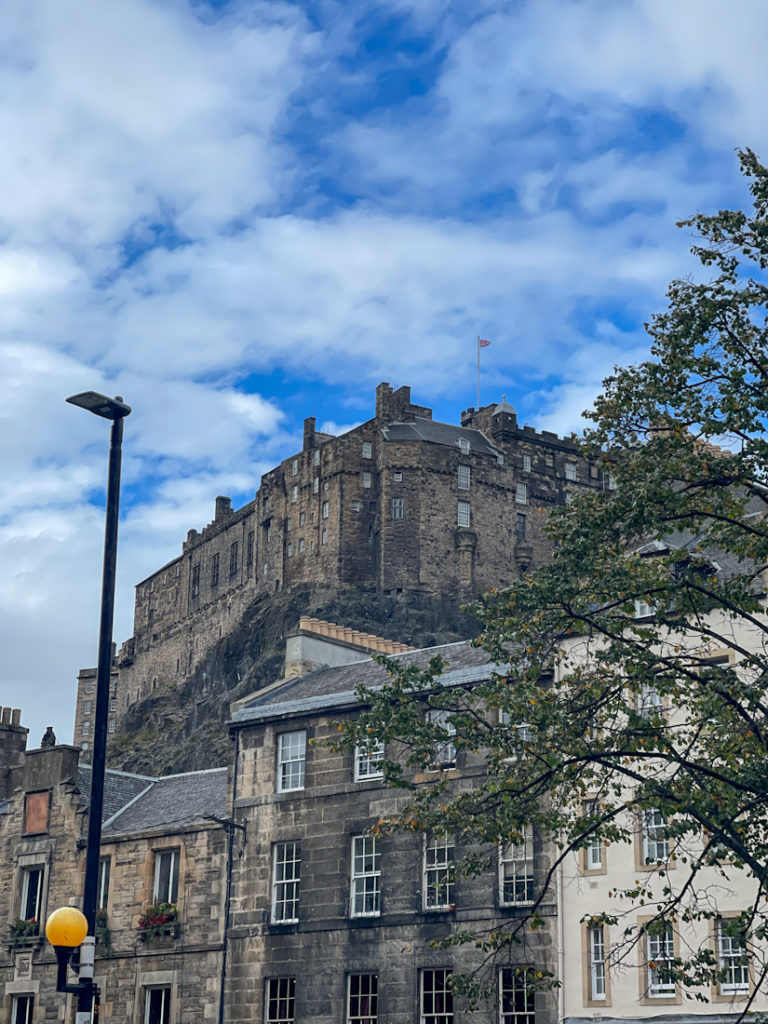 Edinburgh Castle seen from the Grassmarket
