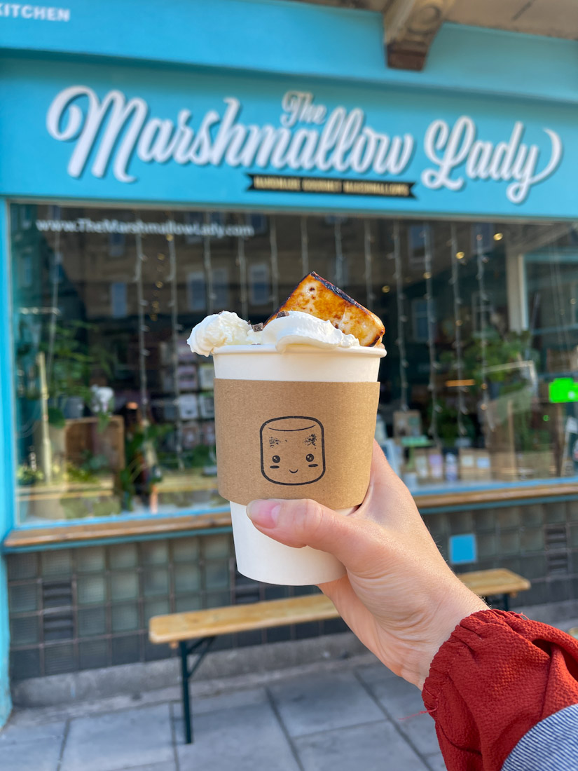 The Marshmallow Lady Canonmills take out hot chocolate