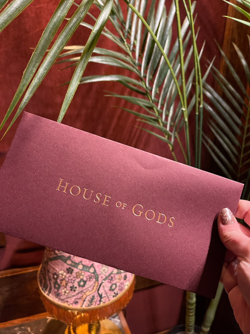 House of Gods envelope at hotel