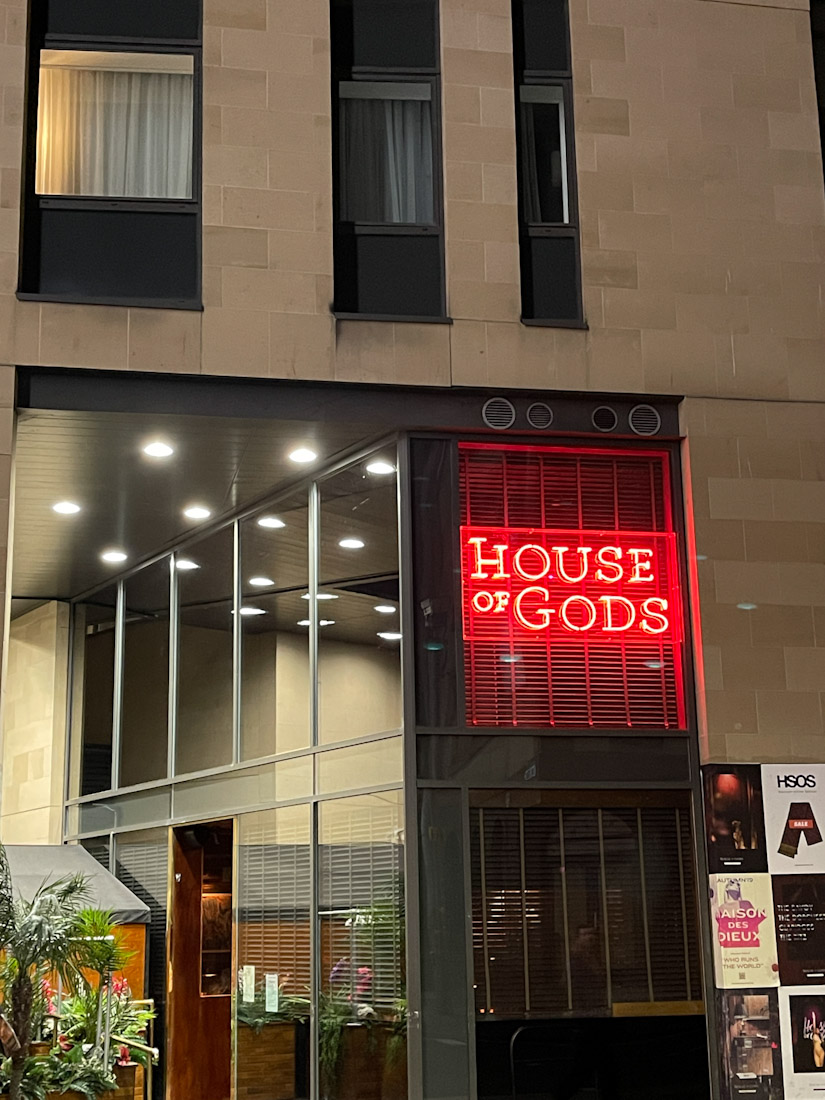 House of Gods hotel sign Cowgate