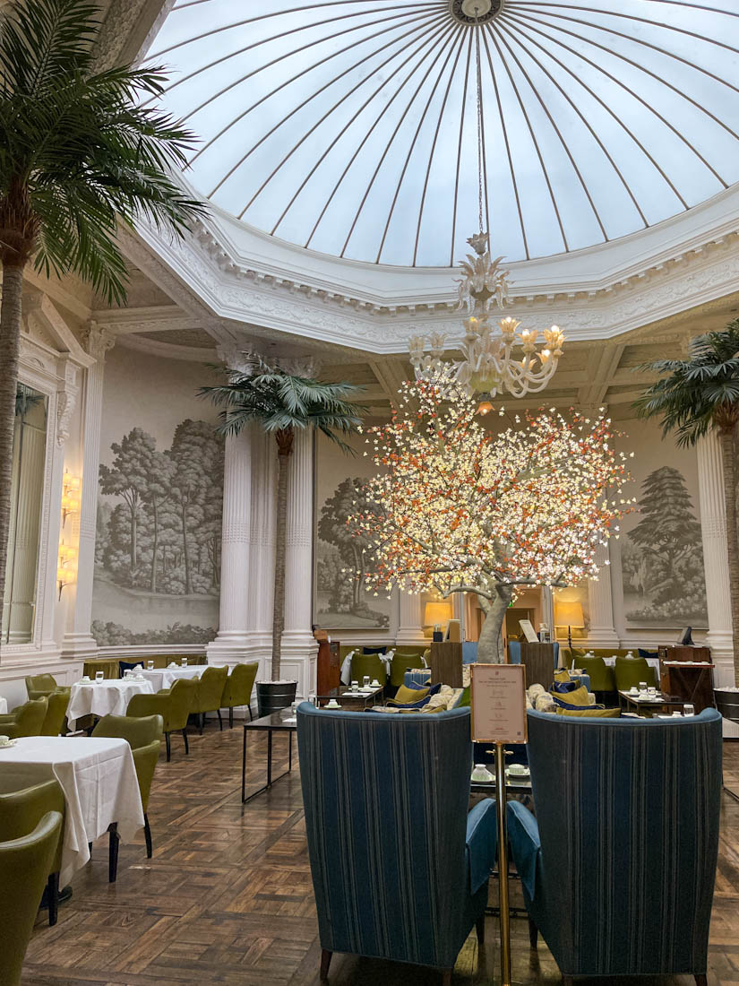 The Balmoral Hotel Palm Court with glass roof