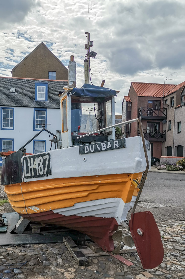 Yellow Boat with Dunbar on it
