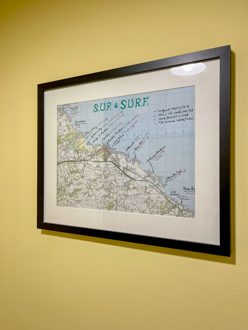 Dolpin Inn Dunbar sup and surf map
