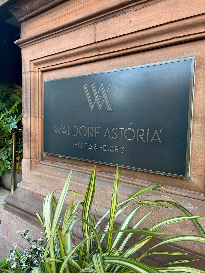 Waldorf Astoria hotel sign