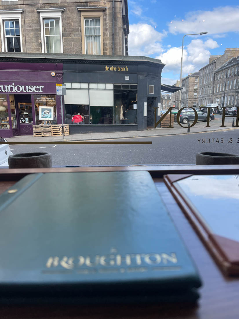 The Broughton bar window Edinburgh