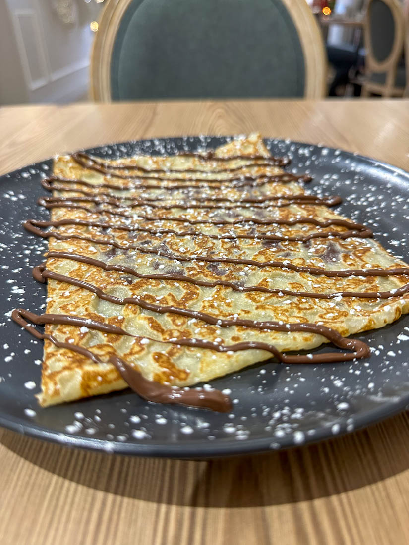 Crepe with chocolate sauce from Le Petit Cafe in Edinburgh