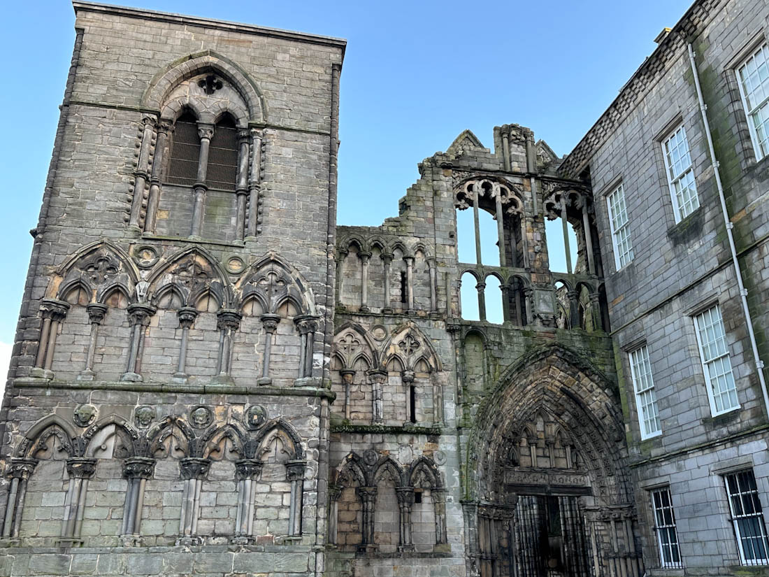 Holyrood Abbey ruins in Edinburgh