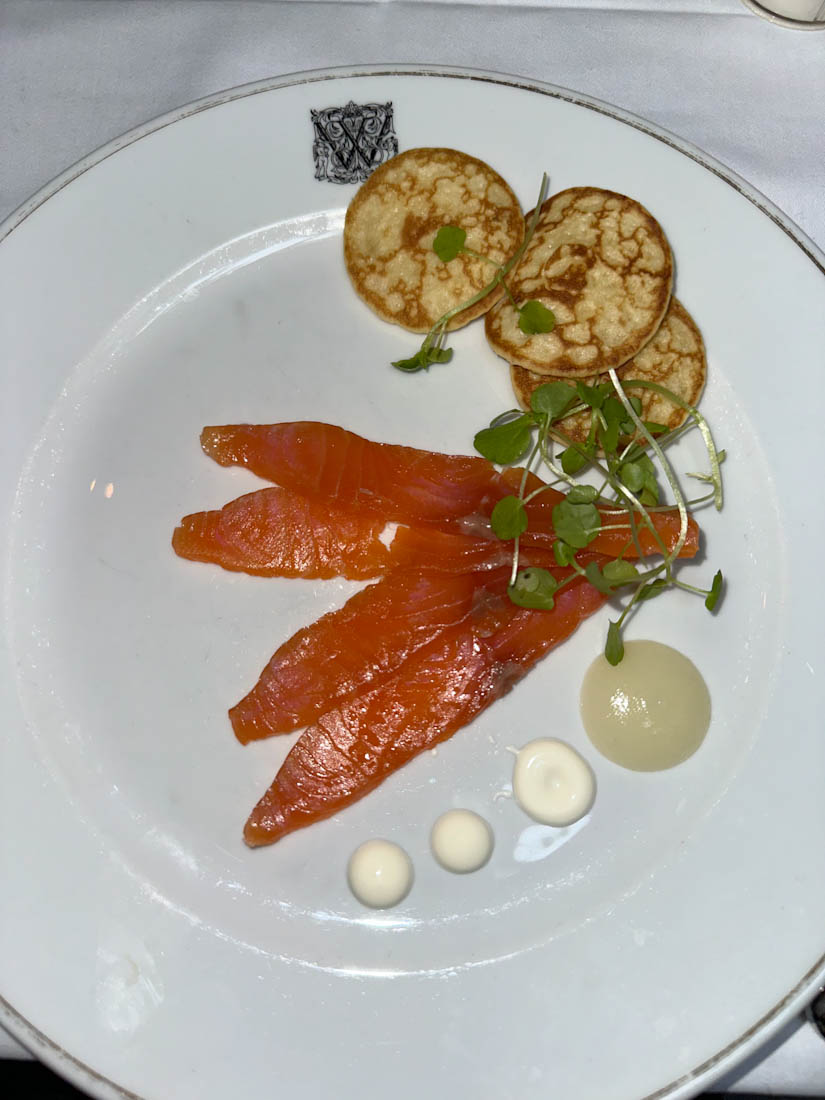 Plate of Smoked Trout from The Secret Garden Room at The Witchery Edinburgh