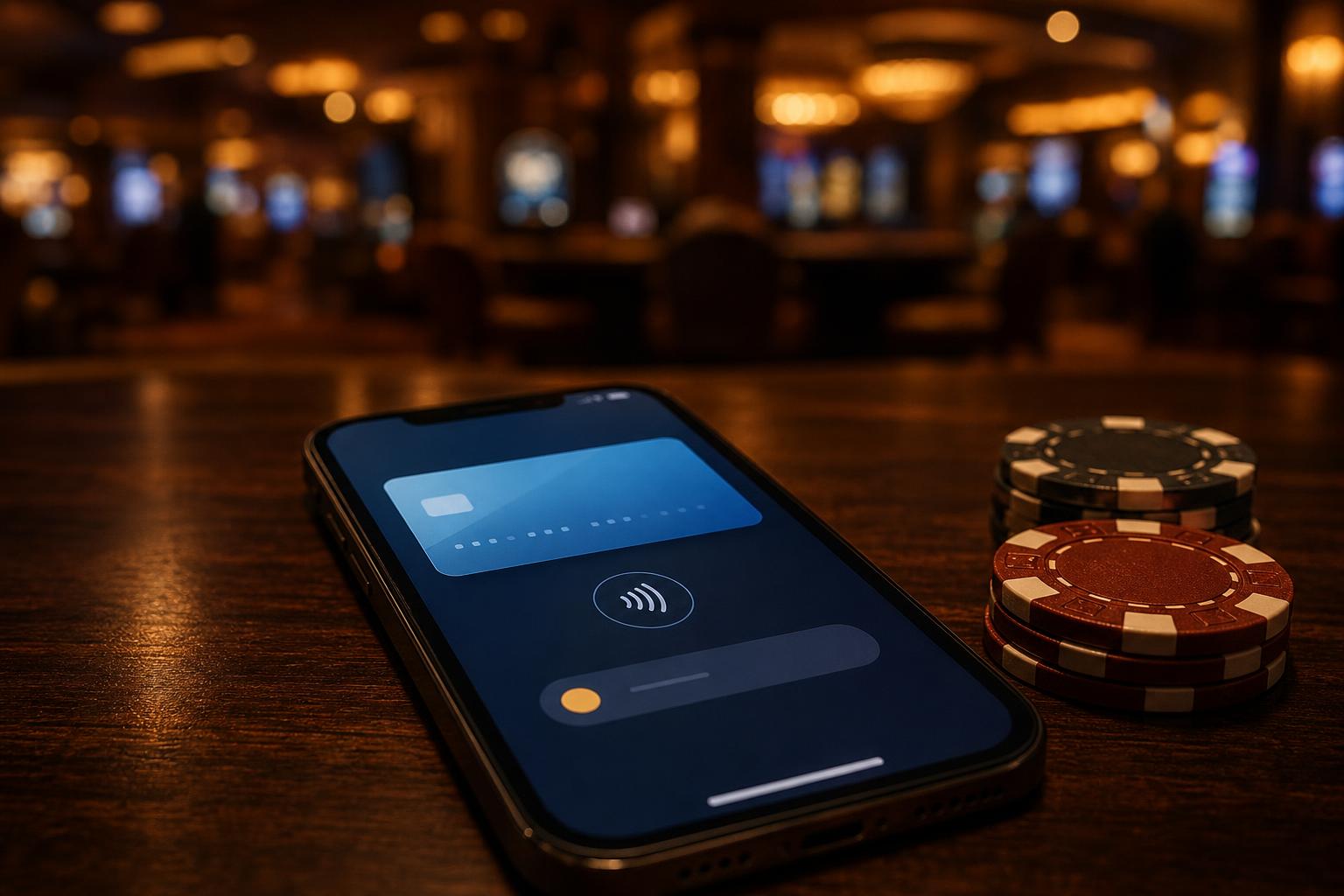 Fast Apple Pay withdrawals processed on a UK casino cashier screen