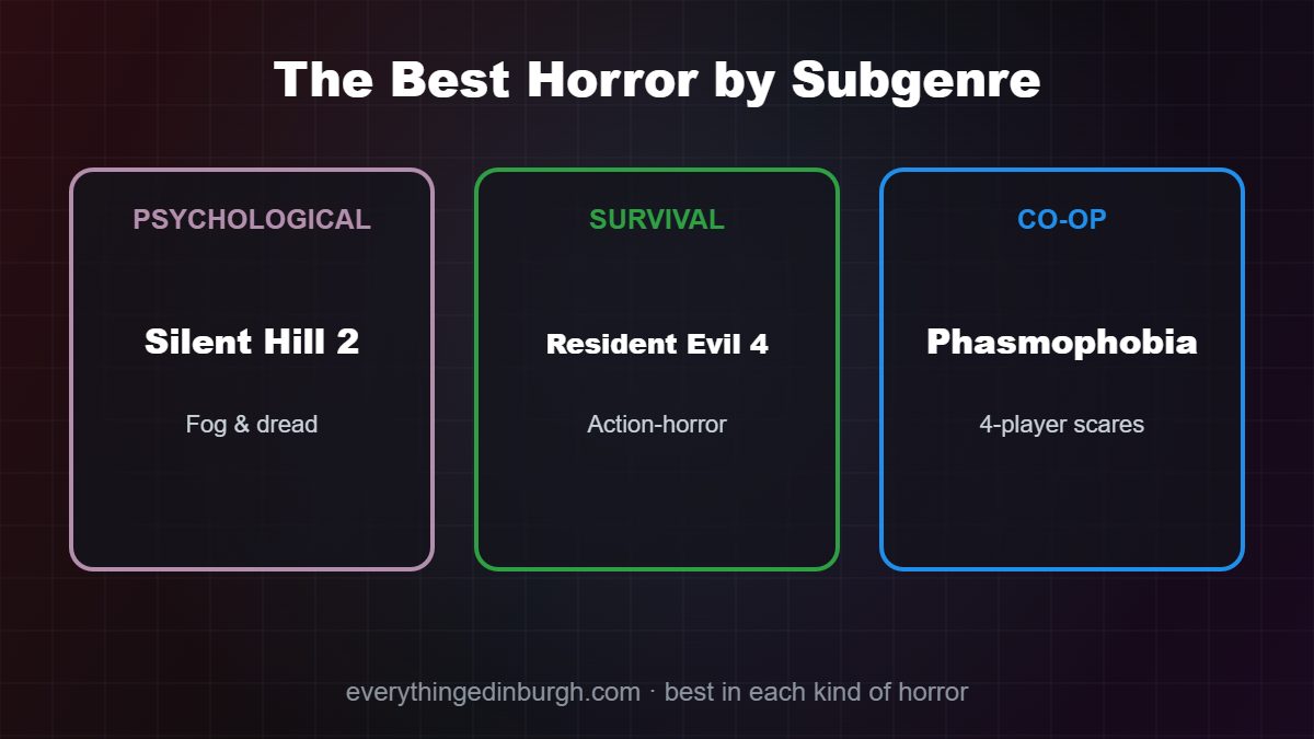The best horror games by subgenre: Silent Hill 2, Resident Evil 4, Alien Isolation and Phasmophobia