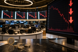 Desplome de la bolsa - mercado bajista