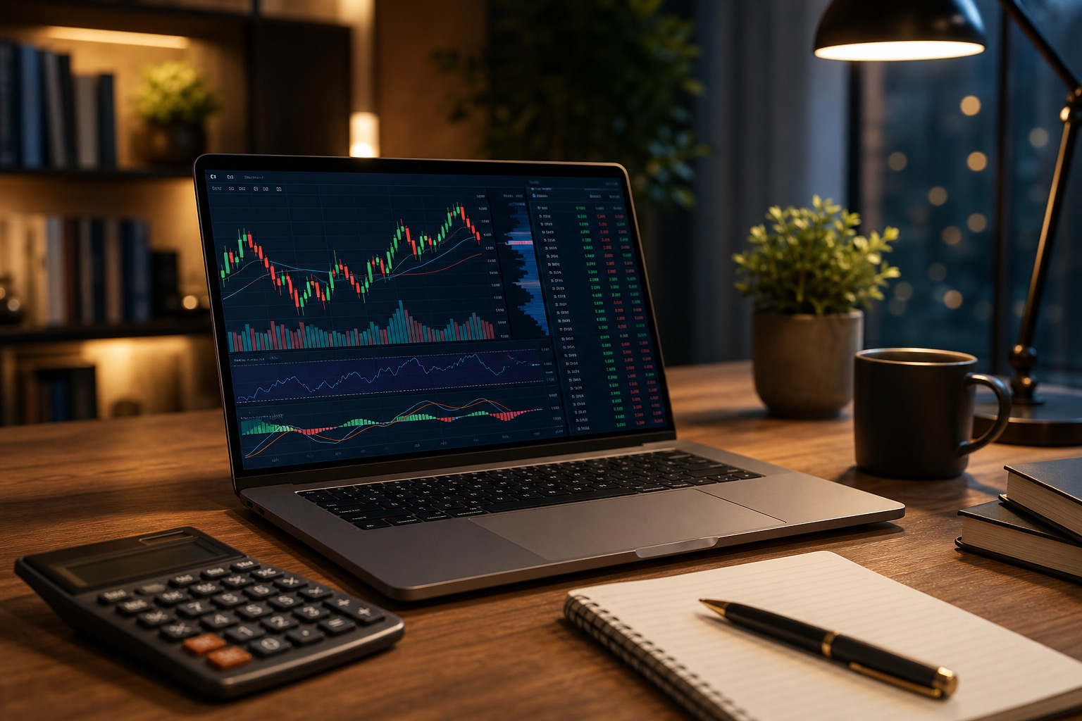Plataforma de trading con gráficos financieros