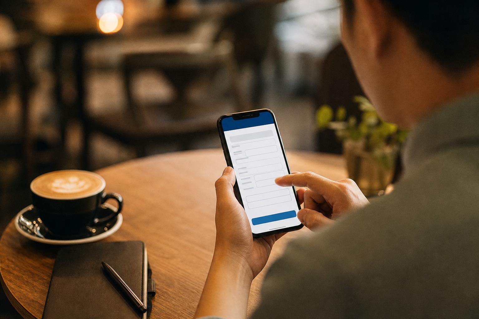 Solicitud de minicrédito online desde smartphone