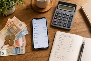Persona comparando ofertas de prestamos personales en el movil