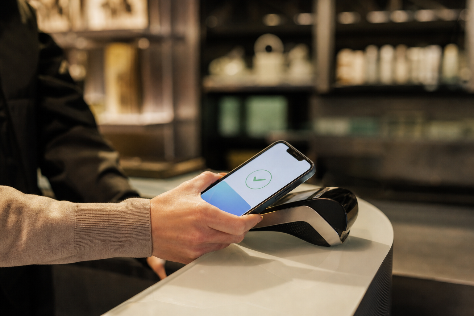 Pago contactless con tarjeta prepago en comercio físico