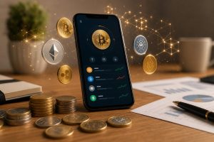 Smartphone con wallet de criptomonedas Best Wallet