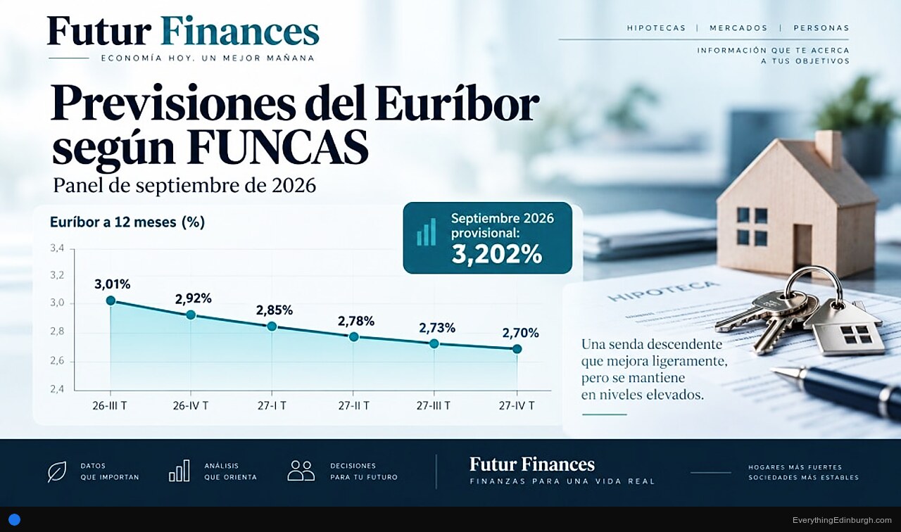FUNCAS empeora sus previsiones del Euríbor: los tipos se quedarán altos más tiempo del esperado
