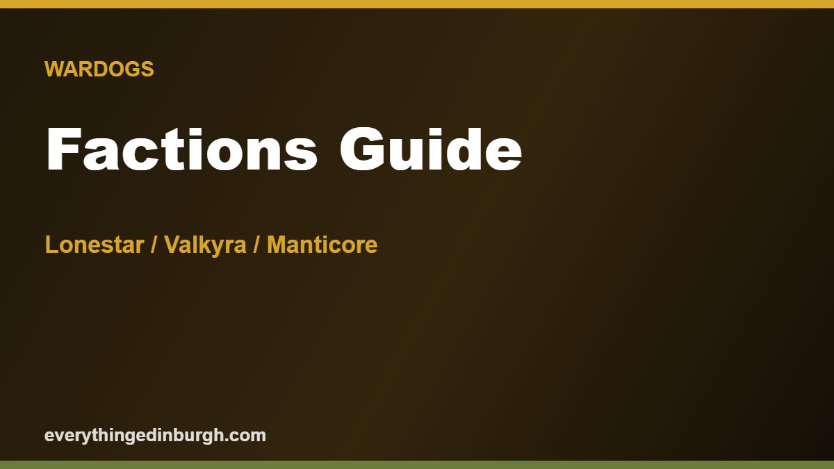 Wardogs Factions Explained: Which to Choose